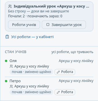 Стан учнів під час уроку